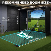 10X8 Ft Golf Simulator Enclosure Complete Kit with Alloy Steel Frame and HD Impact Screen Indoor Garage Home Golf Training Cage Equipment — product view 10