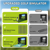 10x8 Ft Golf Simulator Enclosure Kit – Frame & Impact Screen – Movexa ...