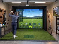 10X8 Ft Golf Simulator Enclosure Complete Kit with Alloy Steel Frame and HD Impact Screen Indoor Garage Home Golf Training Cage Equipment — product view 2