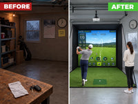 10X8 Ft Golf Simulator Enclosure Complete Kit with Alloy Steel Frame and HD Impact Screen Indoor Garage Home Golf Training Cage Equipment — product view 4