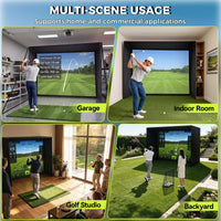 10X8 Ft Golf Simulator Enclosure Complete Kit with Alloy Steel Frame and HD Impact Screen Indoor Garage Home Golf Training Cage Equipment — product view 8