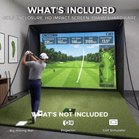 10X8 Ft Golf Simulator Enclosure Complete Kit with Alloy Steel Frame and HD Impact Screen Indoor Garage Home Golf Training Cage Equipment — product view 9