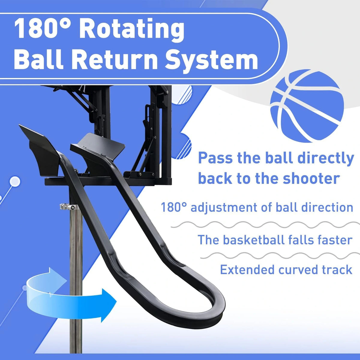 Basketball Rebounder Machine, Adjustable Basketball Shot Trainer — product view 4