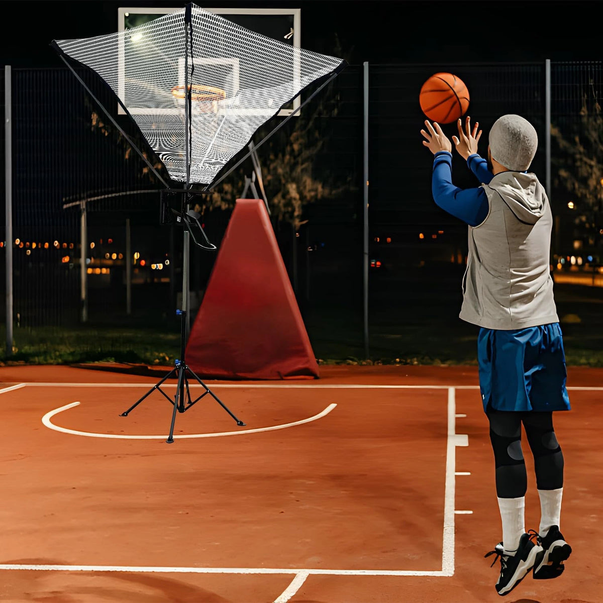 Basketball Rebounder Machine, Adjustable Basketball Shot Trainer — product view 6