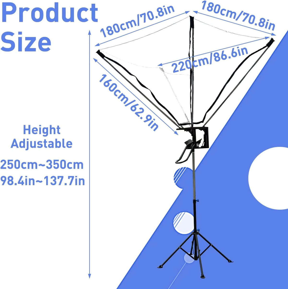 Basketball Rebounder Machine, Adjustable Basketball Shot Trainer — product view 7