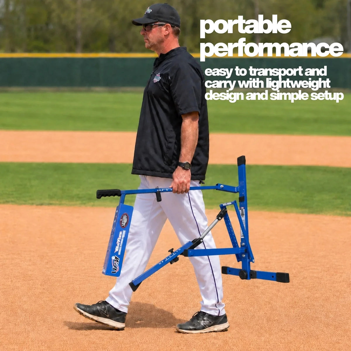 Pitching Machine – Manual Baseball & Softball Trainer, Throws up to 60 MPH, Youth & Adult Practice Tool — product view 13