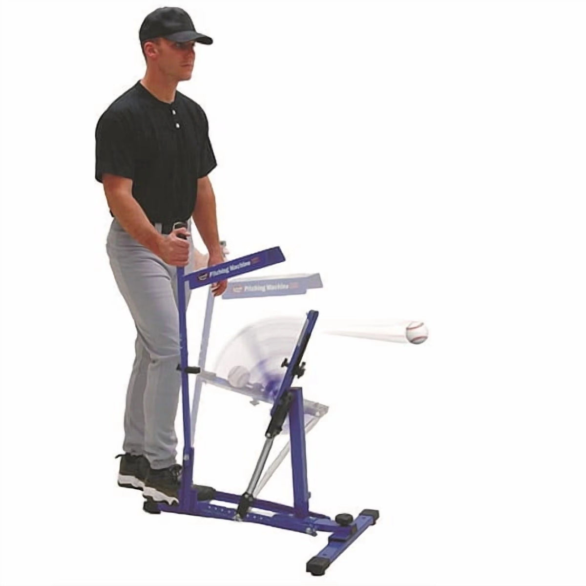 Pitching Machine – Manual Baseball & Softball Trainer, Throws up to 60 MPH, Youth & Adult Practice Tool — product view 2