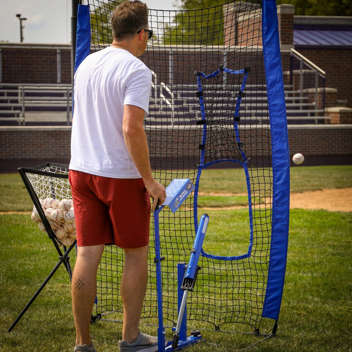 Pitching Machine – Manual Baseball & Softball Trainer, Throws up to 60 MPH, Youth & Adult Practice Tool — product view 7