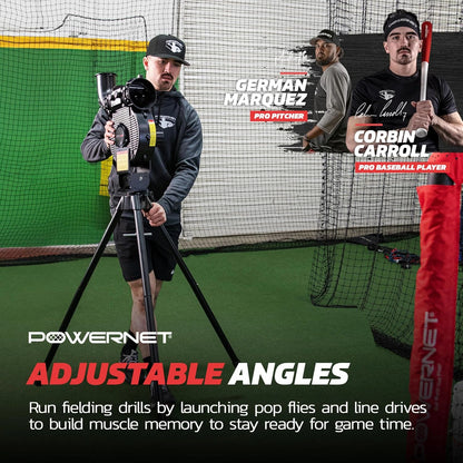 Softball & Baseball Pitching Machine, Dimpled Practice Balls, Bucket of Baseballs, Coaching Bucket Bundle for Pitching Machine, Baseball Training Equipment — product view 5